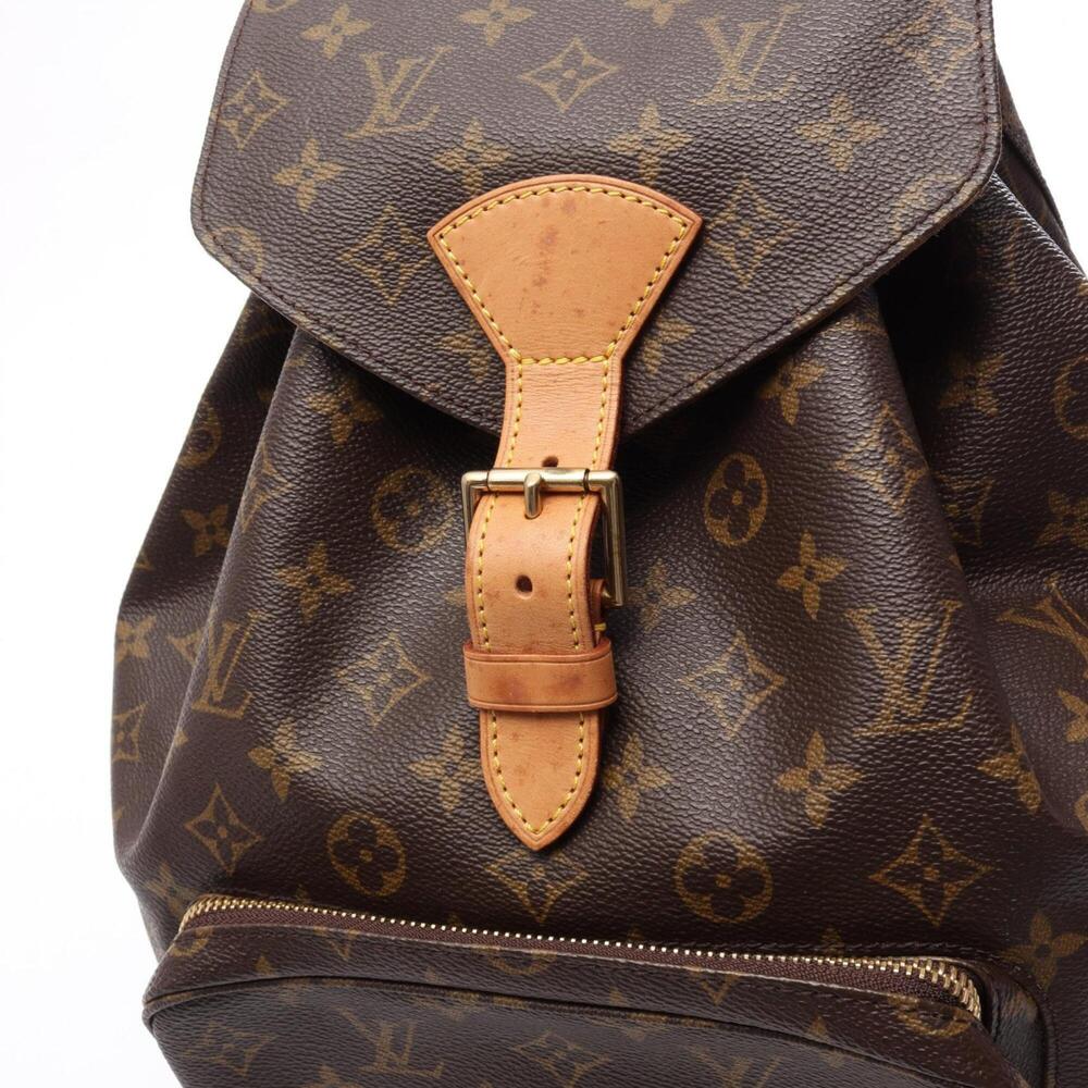 LOUIS VUITTON Brown Monogram Leather Backpack - Picture 9 of 14